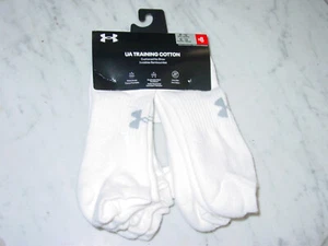 Under Armour Charged Cotton No Show weiße Socken Größe L (8-12) - 6er Pack NEU! - Bild 1 von 3