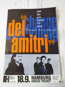 Póster de la gira de conciertos Del Amitri CHANGE EVERYTHING TOUR Hamburgo Alemania - Imagen 1 de 9