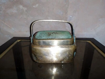 Ancienne  chaufferette chauffe main Chine Cuivre Laiton Paktong Hand Warmer - Photo 1/4