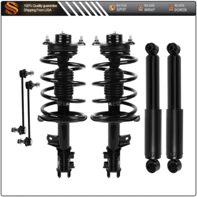 Front Struts Rear Shocks For 2010-2013 Kia Forte w/ Coil Spring Sway Bars Kit - Image 1 of 4