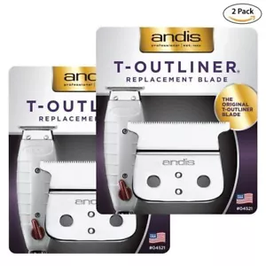 2 Pack Andis #04521 Replacement T-Blade for T-Outliner Trimmer GTO/GO/ORL/SL/SLS - Picture 1 of 6