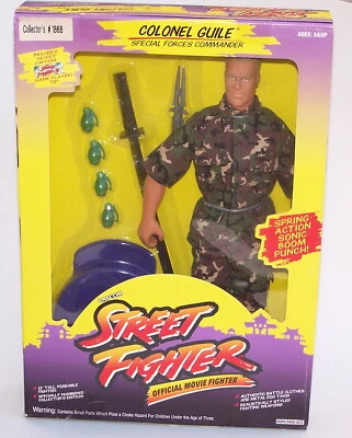 Figura de acción Coronel Guile Street Fighter oficial Movie Fighter 12" nueva en caja  Foto 1 de 4