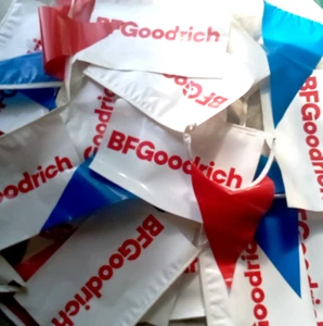 Vintage BF Goodrich Tires Racing Pit Banner Flag 45' String Service Station Sign - Picture 1 of 15