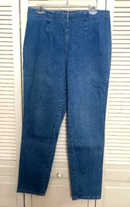 Pantalones de mezclilla para mujer ciervo blanco cintura elástica L 12-14 - Imagen 1 de 4