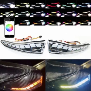RGB LED Mirror Sequential Signal Light& Fog Light for Infiniti Q50 Q60 2014-2022 - Picture 1 of 18