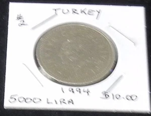 NICE 1994 Turkey 5000 LIRA Coin KM# 1025 - Picture 1 of 2