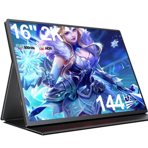 EVICIV 16" 2K 144Hz Portable Monitor HDMI Type C Second Screen For Game Xbox PS5 - Picture 1 of 11