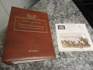 30 repliche dorate di francobolli Stati Uniti oro 22kt 2 raccoglitori collezione anni 80 - Foto 1 di 24
