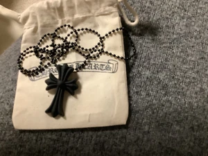 Original Chrome Hearts Kugelkette Kreuz Gummi Silikon limited 60cm schwarz - Bild 1 von 2