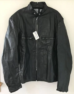 Vintage 60s Buco American Safety Black Leather Cafe Racer Biker Jacket 42 Spain - Picture 1 of 11