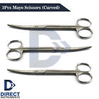 3Pcs Mayo Scissors Curved-Bladed 17cm Surgical Operating Tissue Cutting Sutures