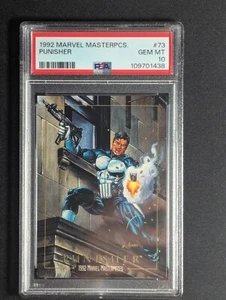1992 Marvel Masterpieces #73 Punisher PSA GEM MINT 10 RARE - Picture 1 of 2