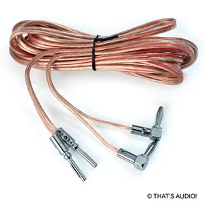 Speaker Cables (1.5m – 5m) Oxygen Free Copper (4mm Straight & Right Angle Ban... - Picture 1 of 8