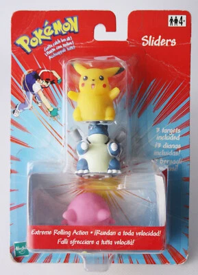 RARO 2000 POKEMON SLIDERS PIKACHU BLASTOISE JIGGLYPUFF FIGURA HASBRO ¡NUEVO SELLADO! Foto 1 de 4