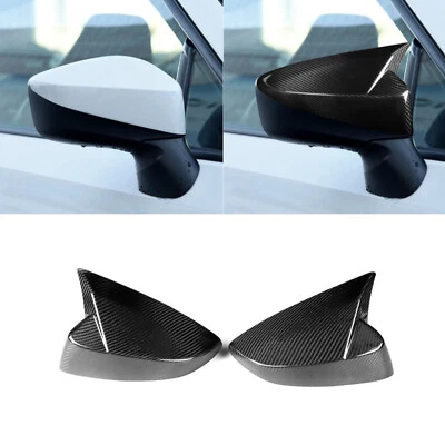 Cubierta de espejo retrovisor bocina OX fibra de carbono real para Toyota GT86 SUBARU BRZ 12-19 Foto 1 de 4