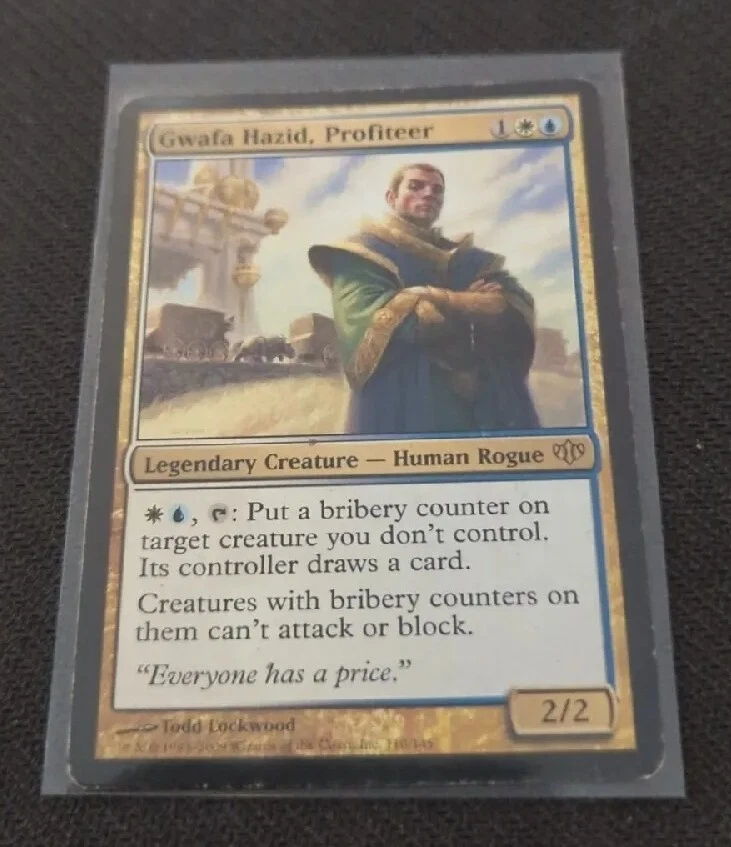 MTG magic cards Light Play, English Gwafa Hazid, Profiteer Conflux  - Image 1 of 1