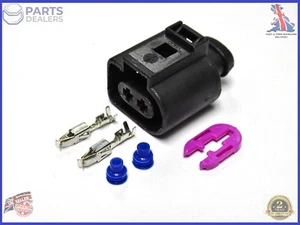 2 PIN FEMALE CONNECTOR KIT PLUG SOCKET FOR AUDI VW SKODA SEAT MODELS 1J0973722 - Picture 1 of 6