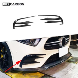 Aleta de ventilación divisor de parachoques delantero seco de carbono para BENZ W257 CLS260 300 350 - Imagen 1 de 5