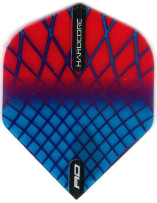 RED DRAGON HARDCORE RED AND BLUE Dart Flights: 3 per set