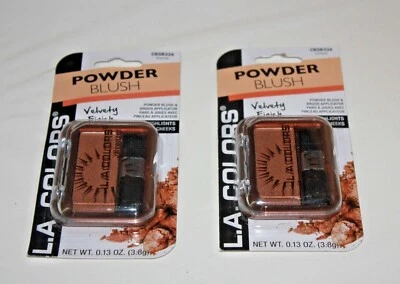 L.A. Colors Velvety Finish Powder Blush Bronzer #334 Bronze Lot Of 2 In Box  - Image 1 of 2