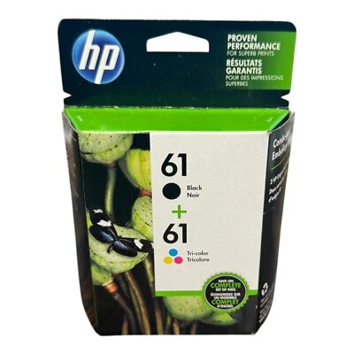 HP 61 Ink Cartridge, Combo Pack, Black and Tri Color Combo, 2 Cartridge - Image 1 of 4