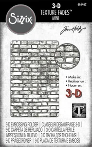 Sizzix 3-D Texture Fades Embossing Folder - 665462 Mini Brickwork by Tim Holtz - Bild 1 von 2