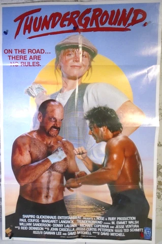 FLAT 1989 SGE HOME VIDEO THUNDERGROUND MOVIE POSTER JESSE THE BODY VENTURA WWF Cover