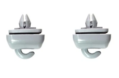 Sun Visor Hook Clip Gray Left Right Pair for Audi A4 Q5 S4 TT TTS Quattro - Image 1 of 4