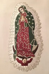 CF3846/48 Bautismo Virgen María Parche Bordado Guadalup Santa María Bautizo - Imagen 1 de 4