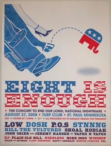 2008 Low & Dosh - Barrack Obama Benefit St. Paul Concert Poster S/N by Burlesque - Picture 1 of 1