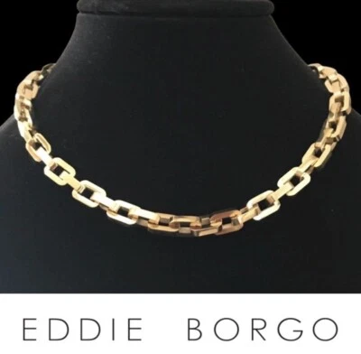 NWOT $350 EDDIE BORGO Supra Link Collar Collar Rachel Zoe NUEVO EN PAQUETE IDEA DE REGALO Foto 1 de 3