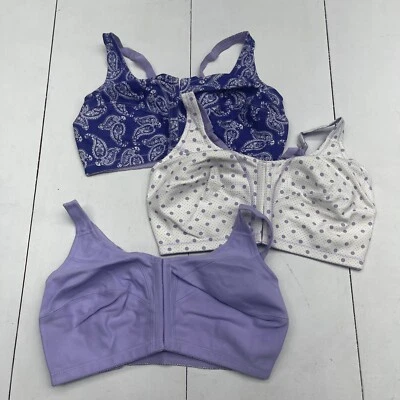 Paquete de 3 sujetadores inalámbricos Comfort Choice delanteros cerrados para mujer talla grande 38G Foto 1 de 4