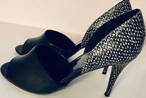 Nine West Women's Daria Black Peep Toe Pumps - Size 9.5M - Picture 1 of 12