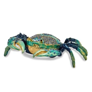 Bejeweled CHESAPEAKE blaue Krabbe Schmuckset Box - Bild 1 von 8