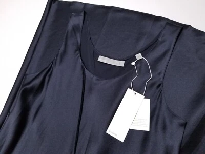 Novo com etiquetas Vince Raw Edge vestido midi regata de seda em ferro tamanho XS, S $345 - Imagem 1 de 4