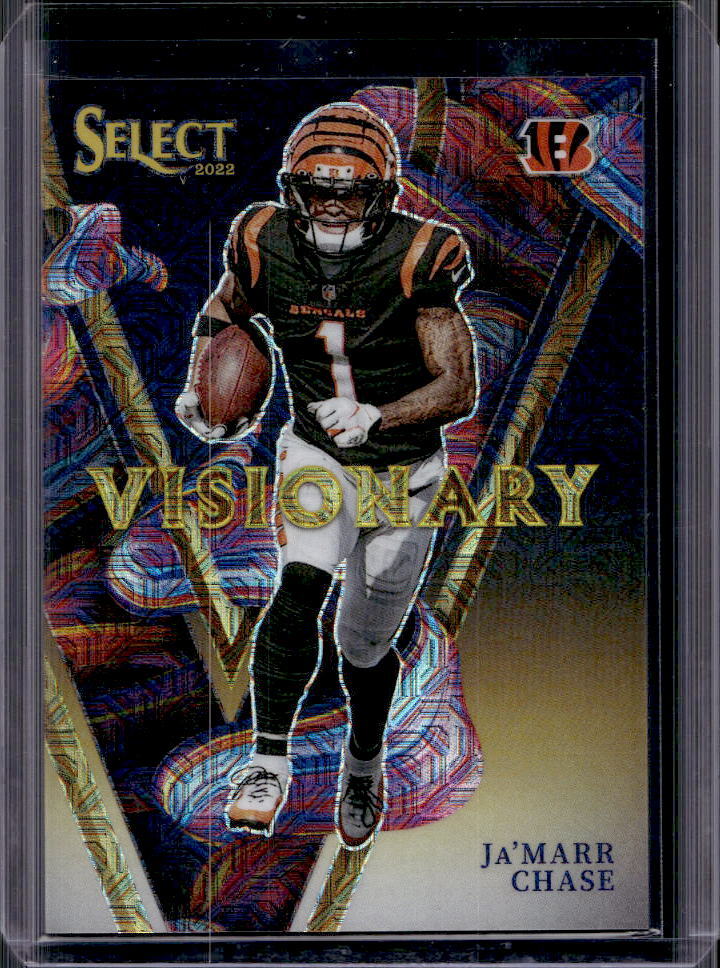 2022 Select Ja'Marr Chase Gold Prizm Visionary #01/10 Bengals