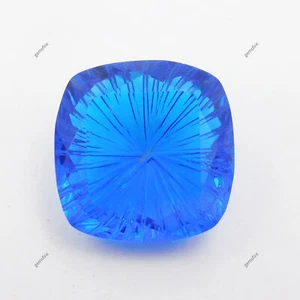 46.55 Ct Natural Beautiful Blue Topaz Square Cut CERTIFIED Loose Gemstone - Picture 1 of 7