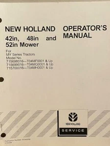 New Holland 42 48 52 Mowers for MY Series Tractors Operator's Manual - Picture 1 of 1