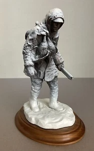 RARE Joseph Fornelli Ceramic Sculpture Duck Hunter Returning From Winter Hunt - Picture 1 of 11