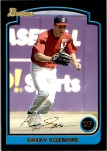 2003 BOWMAN DRAFT PICKS GOLD THICK CARD - #BDP157 GRADY SIZEMORE CLEVELAND - Picture 1 of 2