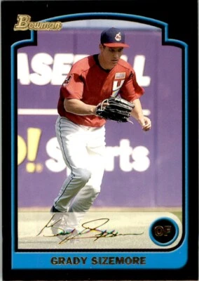 2003 BOWMAN DRAFT PICKS GOLD THICK CARD - #BDP157 GRADY SIZEMORE CLEVELAND - Image 1 of 2