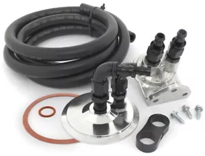 Remote Oil Filter Relocation Kit:Black hose : Small Block FITS Chrysler Valiant - Bild 1 von 4