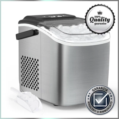 Macchina del Ghiaccio da Casa Autopulente Macchinetta fabbrica ghiaccio 2 misure - Immagine 1 di 4