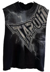 Camisa de iluminación de colección Tapout Signature Series para hombre LG negra gráfica completa impresión rara - Imagen 1 de 7