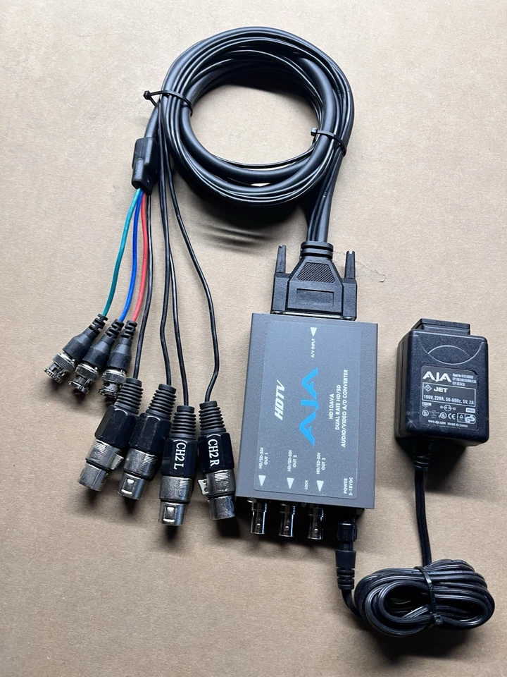 Convertidor A/D de audio/vídeo HD/SD de doble velocidad AJA HDAVA usado Foto 1 de 1