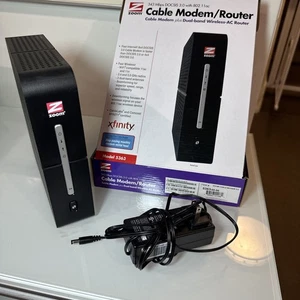 Zoom Cable Modem plus AC1900 Dual-band Wireless-ac Router Model 5363. DOCSIS 3.0 - Picture 1 of 2