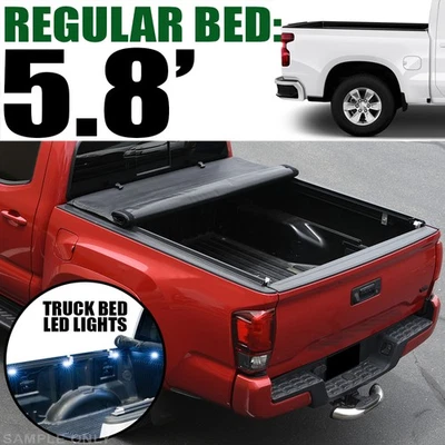 TLAPS For 19-21 Silverado/Sierra 1500 5.8 Bed LoPro Roll Up Tonneau Cover v2+LED Foto 1 de 4