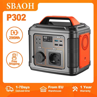 SBAOH Tragbares Kraftwerk, 296 Wh, 300 W, AC-Steckdose, DC-Anschlüsse - Bild 1 von 4