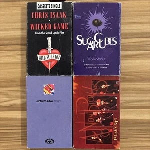 90’s Single Cassette Bundle - Chris Isaac Wicked Game Sugarcubes 4 non blondes + - Picture 1 of 2