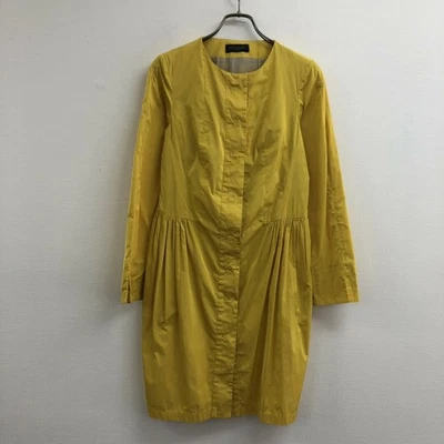 Chaqueta Abrigo PIAZZA SEMPIONE Sin Cuello Larga L Amarilla Usada ORNG-0 Foto 1 de 4